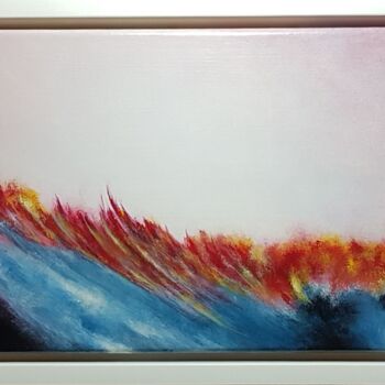 Painting titled "Passion !" by Layla Rougan, Original Artwork, Oil Mounted on Wood Stretcher frame