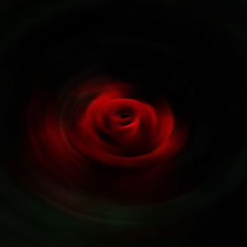 Photography titled "red-rose-in-a-vorte…" by Vesna Lazarevic, Original Artwork, Digital Photography