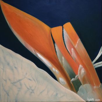 Painting titled "Broken Orange" by Liliana Lazar, Original Artwork, Oil