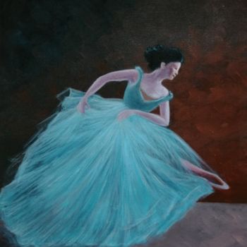 Pintura titulada "Les pas de danse" por Liliana Lazar, Obra de arte original, Acrílico Montado en Cartulina