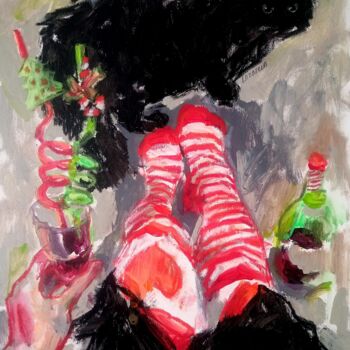 Painting titled "Christmas mulled wi…" by Valerie Lazareva, Original Artwork, Acrylic