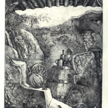 Estampas & grabados titulada "Naturemorte With La…" por Murataely, Obra de arte original