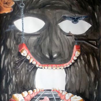 Картина под названием "Maskera" - Lazaro Hurtado, Подлинное произведение искусства, Акрил