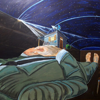 Malarstwo zatytułowany „TO TAKE THE SKY AND…” autorstwa Lazaro Hurtado, Oryginalna praca, Akryl