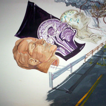 Peinture intitulée "Becoming conscience" par Lazaro Hurtado, Œuvre d'art originale, Acrylique