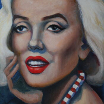 Painting titled "Marilyn 2012" by Lazzate Maral, Original Artwork, Oil