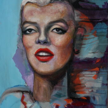 Pintura titulada "Marilyn abs" por Lazzate Maral, Obra de arte original, Oleo
