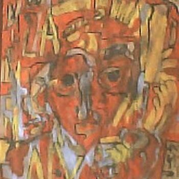 Painting titled "UN VISAGE SANS TITR…" by Lb2006         (Do You Like It ? ), Original Artwork, Oil