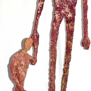 Escultura intitulada "l'homme et l'enfant" por Victor Mamane, Obras de arte originais