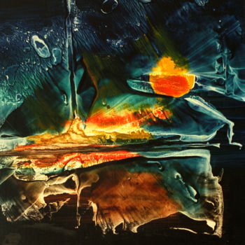 Peinture intitulée "L'origine des Mondes" par Janine Carion, Œuvre d'art originale, Acrylique