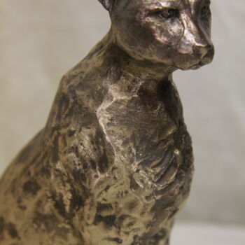 Sculpture intitulée ""guépard"" par Le Cann, Œuvre d'art originale, Bronze