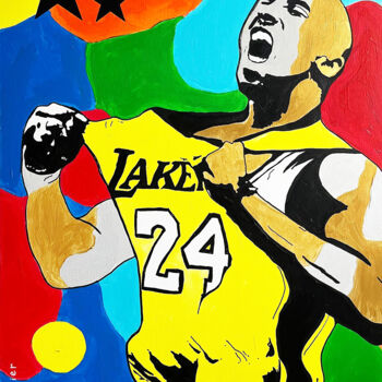 Painting titled "KOBE" by Le Closier, Original Artwork, Acrylic Mounted on Wood Stretcher frame