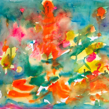 Schilderij getiteld "Aquarelle 14" door Le Corps De La Couleur, Origineel Kunstwerk, Aquarel