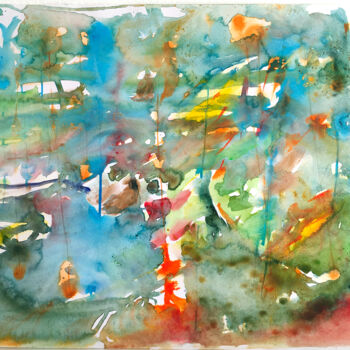 Peinture intitulée "Aquarelle 17" par Le Corps De La Couleur, Œuvre d'art originale, Aquarelle