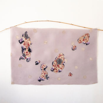 Arte têxtil intitulada "Déchirures" por Léa Coutureau, Obras de arte originais, Bordado