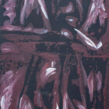 Incisioni, stampe intitolato "Reflets pourpres" da Léa Coutureau, Opera d'arte originale, Incisioni su linoleum