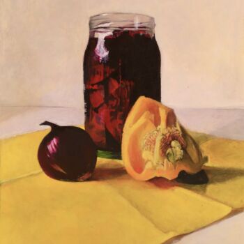 Peinture intitulée "Rubby red beet" par Lea Laboy, Œuvre d'art originale, Huile