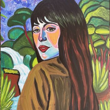 Pintura intitulada "sunday" por Léa Missana, Obras de arte originais, Óleo Montado em Cartão