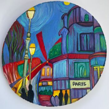 Pittura intitolato "Paris" da Léa Missana, Opera d'arte originale, Olio