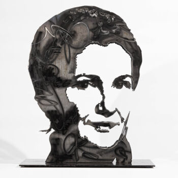 Sculpture intitulée "Simone Veil" par Lea Poncharal, Œuvre d'art originale, Acier inoxydable