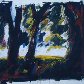 Peinture intitulée "arbres" par Gilles Guilbert, Œuvre d'art originale