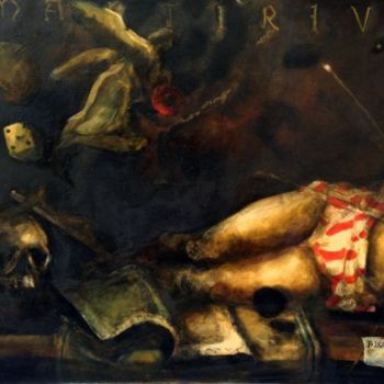 Pittura intitolato "EL EXTASIS DE SAN S…" da Alexander Leal Cid, Opera d'arte originale, Olio