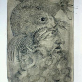 Drawing titled "GALEA I" by Alexander Leal Cid, Original Artwork