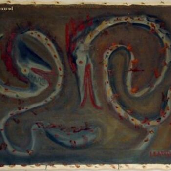 Ζωγραφική με τίτλο "SENZA TITOLO" από Ezechiele Leandro (1905-1981), Αυθεντικά έργα τέχνης