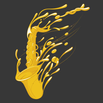 Digital Arts titled "I love Saxophone" by Leandro Jorge, Original Artwork, 2D Digital Work