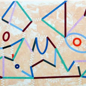 Peinture intitulée "diagramme-de-feynma…" par Patrick Le Barz, Œuvre d'art originale