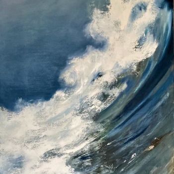 Peinture intitulée "Une vague boulevers…" par Barbara Lebert, Œuvre d'art originale, Huile Monté sur Châssis en bois