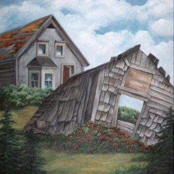 Pintura titulada "Abandoned on Brier…" por Debbie Leblanc-Kilpatrick, Obra de arte original, Oleo