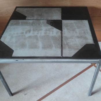 Design intitulée "Table basse concret…" par François Lebot, Œuvre d'art originale, Meuble