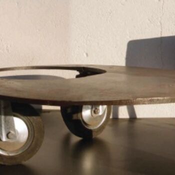 Design intitulée "salon steel (table…" par François Lebot, Œuvre d'art originale, Objets