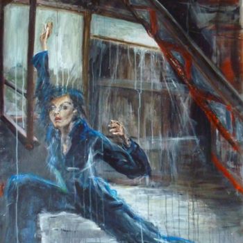 제목이 "La danseuse en bleu"인 미술작품 Leboulanger로, 원작, 아크릴