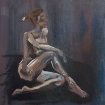 Schilderij getiteld "Pose dénudée" door Leboulanger, Origineel Kunstwerk