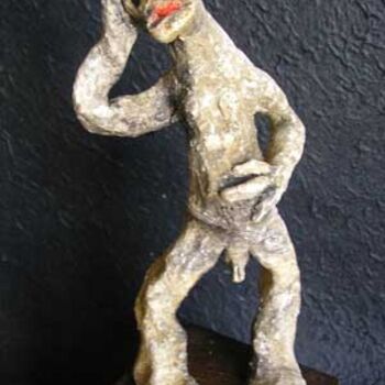 Skulptur mit dem Titel "mal" von Bernadette Leclercq, Original-Kunstwerk, Keramik
