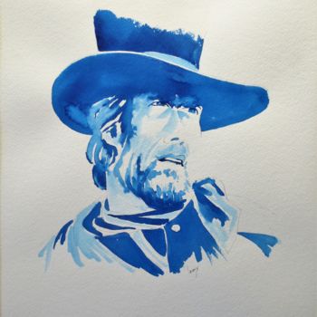 제목이 "Clint (2 )"인 미술작품 Jean Marie Lecoix로, 원작, 잉크