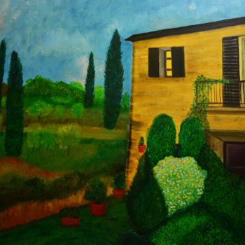 Pintura titulada "a-picture-of-tuscan…" por Le Crau, Obra de arte original