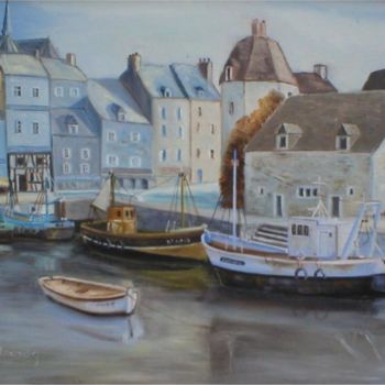 Painting titled "Honfleur" by Franck Lecroq, Original Artwork