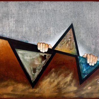 Painting titled "triangles" by L.Edfouf, Original Artwork