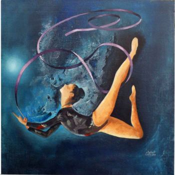 Malarstwo zatytułowany „gymnastique” autorstwa L.Edfouf, Oryginalna praca, Olej