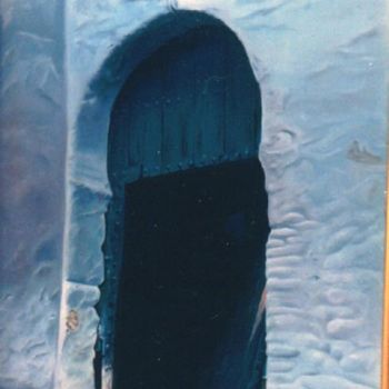 Painting titled "PORTE A CHAOUEN" by L.Edfouf, Original Artwork