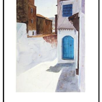 Painting titled "Chaouen 3" by L.Edfouf, Original Artwork