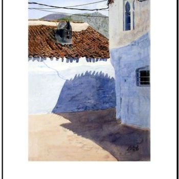 Painting titled "Chaouen 7" by L.Edfouf, Original Artwork