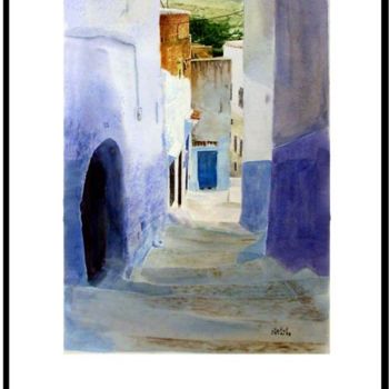 Painting titled "Chaouen 9" by L.Edfouf, Original Artwork