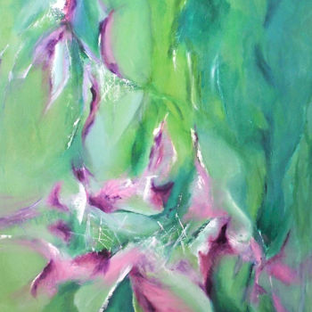 Pintura titulada "Rhapsodie in green" por Lee Berty, Obra de arte original, Oleo
