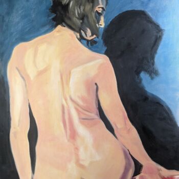 Painting titled "Female nude figure…" by Lee Davison, Original Artwork, Oil