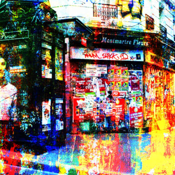 Arte digitale intitolato "Montmartre Station…" da Lee Eggstein, Opera d'arte originale, Pittura digitale