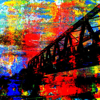 Digital Arts titled "Brücke" by Lee Eggstein, Original Artwork, Acrylic